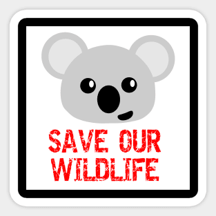 SAVE OUR WILDLIFE, Art for Australia Sticker